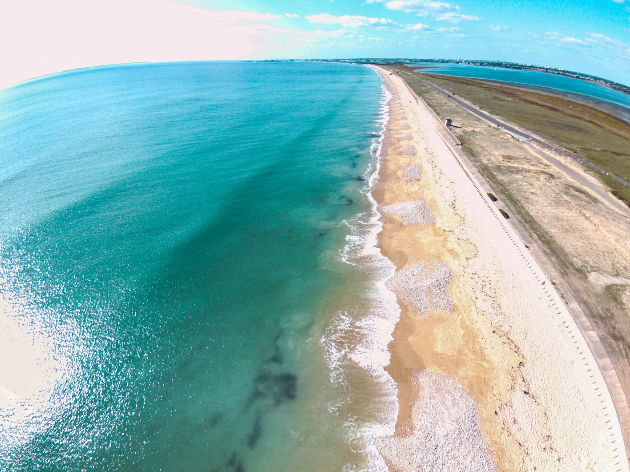 Vue aérienne sur la presqu'île de Gâvres