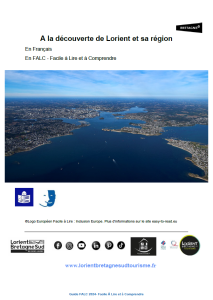 1ère de couverture - Facile A Lire et à Comprendre - Destination Lorient Bretagne Sud (Morbihan)