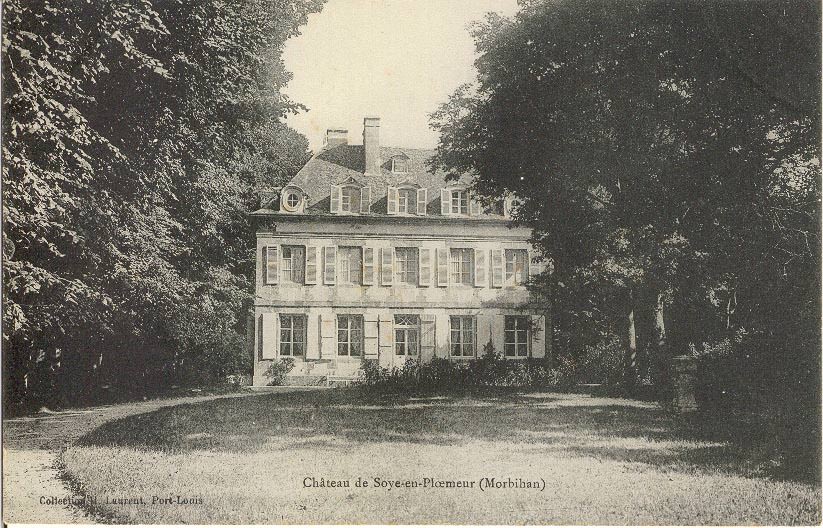 Ploemeur, ancien château de Soye face sud en 1905.