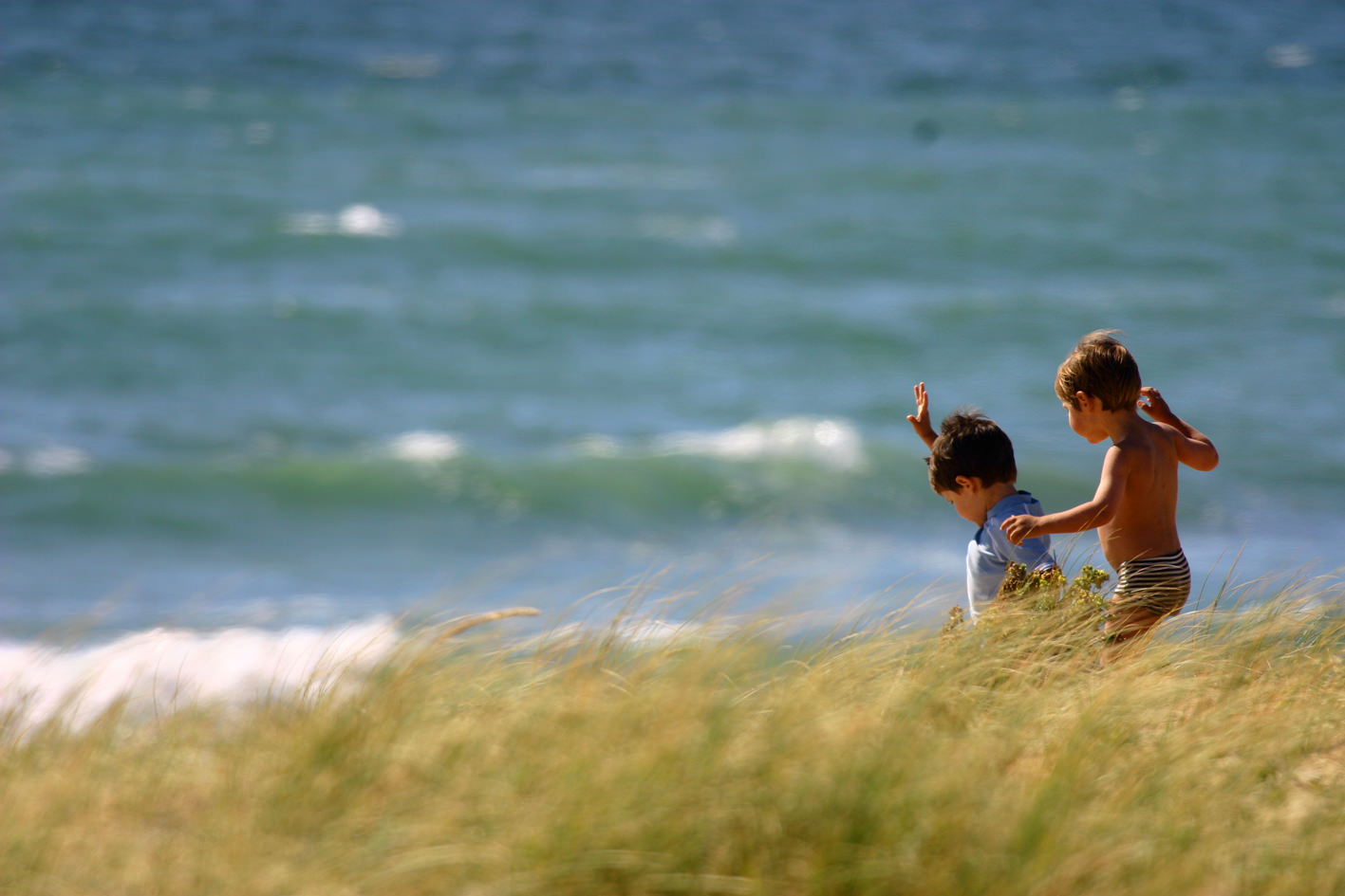 Enfants baignade plage