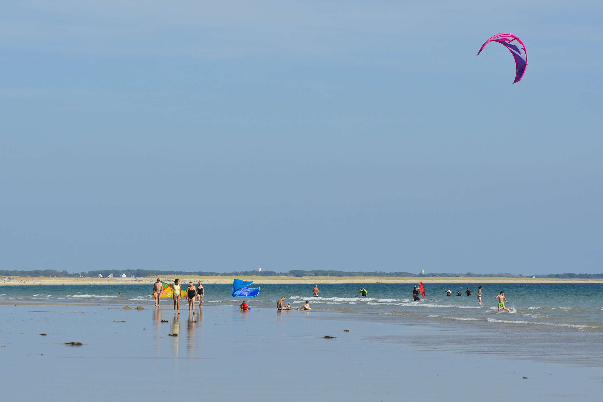 La grande plage de Gâvres (Morbihan)