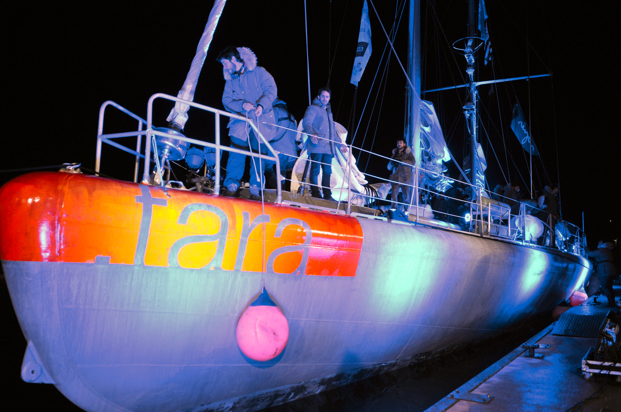 Lorient, retour du bateau Tara à Lorient.