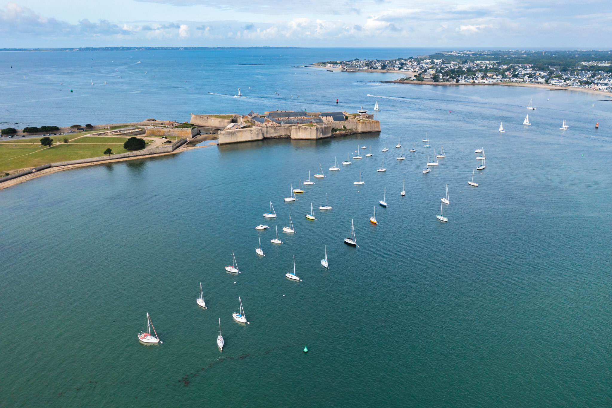 Vue aérienne de la Citadelle de Port-Louis