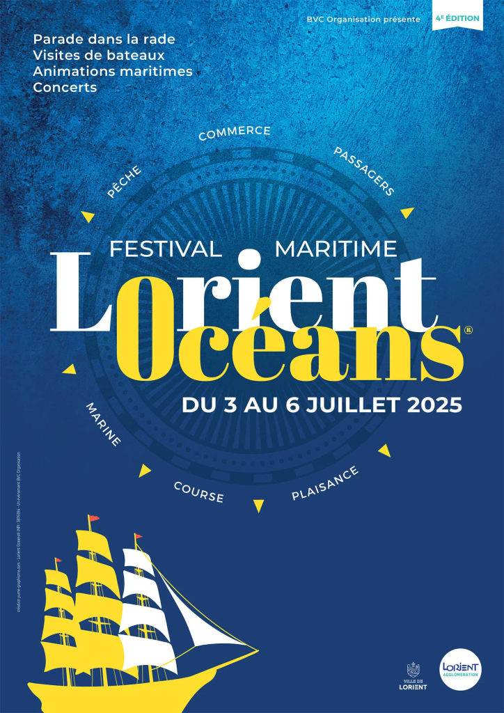 Affiche du concert de Lorient Océans, du 27 au 30 juin 2024 (Morbihan)