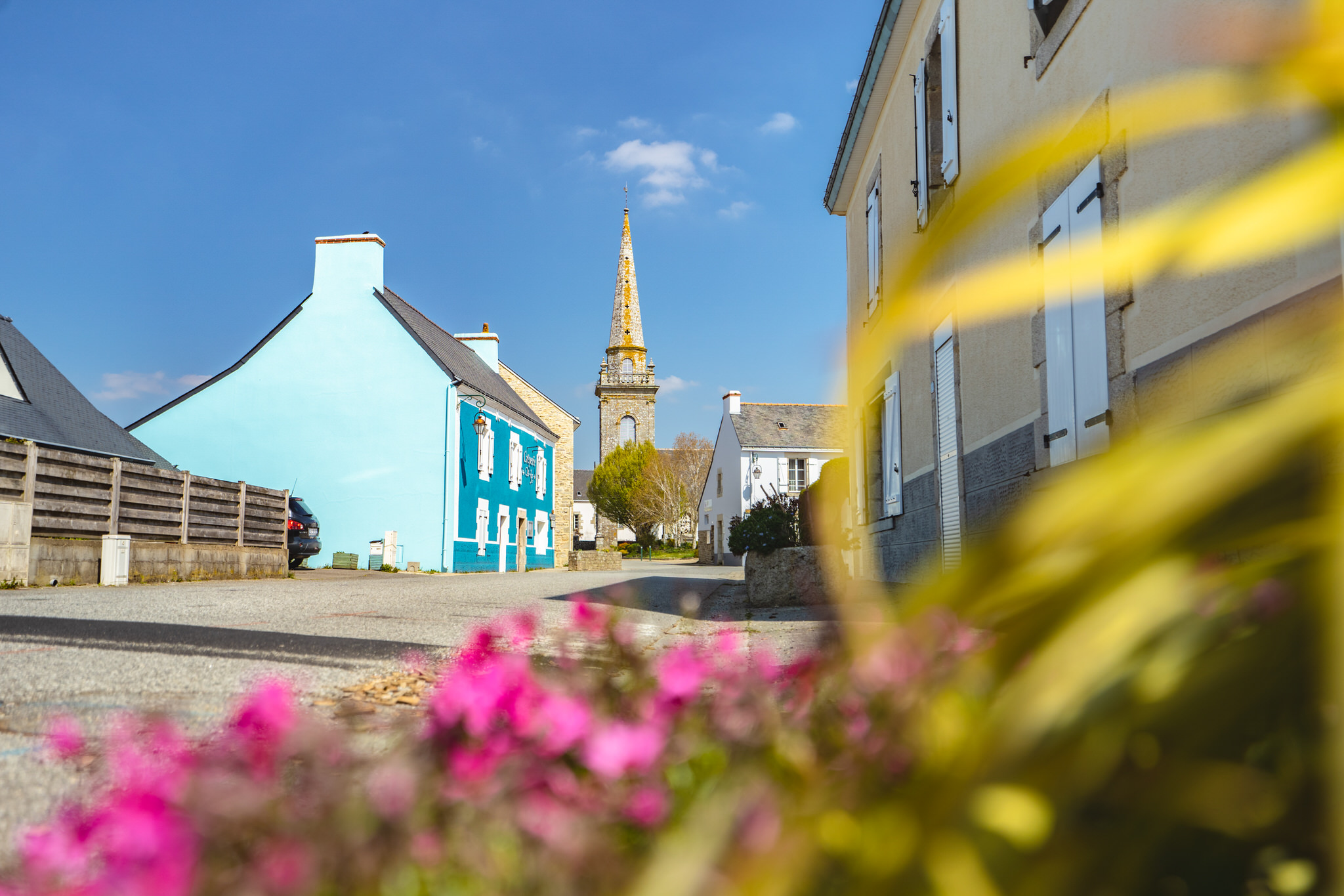 Cléguer, le Bourg, Village Fleuri (Morbihan)