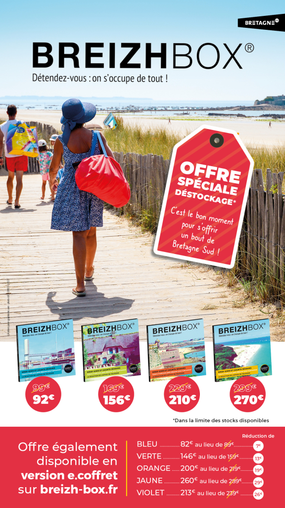Soldes d'été, vacances en Bretagne Sud pas cher avec Breizhbox®, week-ends et courts séjours en Morbihan