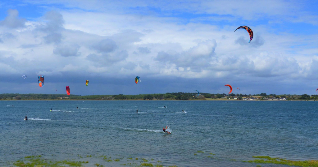 Spot de kite-surf à la Petite Mer de Gâvres (Morbihan)