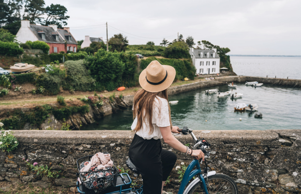 Balade à vélo à Port-Lay, sur l'île de Groix (Morbihan)