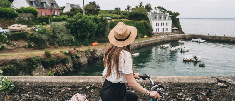 Balade à vélo à Port-Lay, sur l'île de Groix (Morbihan)