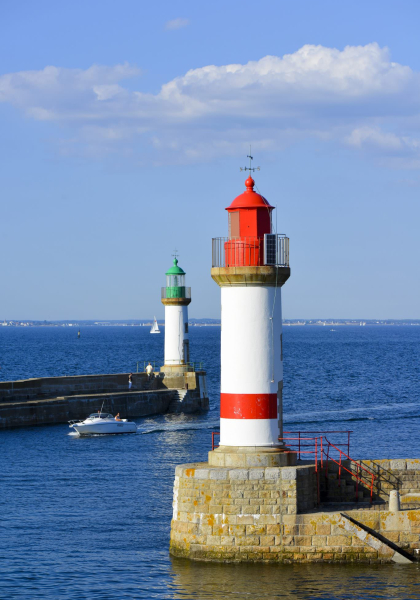 Les balises de Port-Tudy à l'île de Groix (Morbihan)