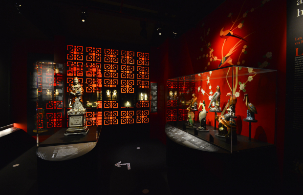 Collection de porcelaines d'Orient, visite de l'exposition permanente du musée de la Compagnie des Indes à Port-Louis (Morbihan)