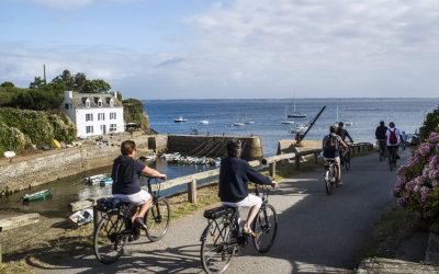 Balade à vélo à Port-Lay, île de Groix (Morbihan)