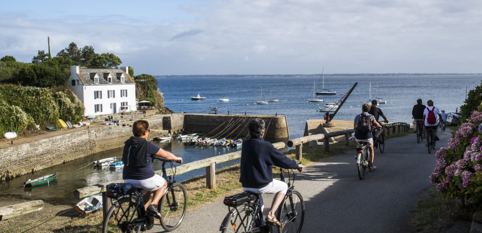Balade à vélo à Port-Lay, île de Groix (Morbihan)