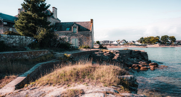 Maison de bord de mer à Porh Guerh sur la presqu'île de Gâvres (Morbihan)