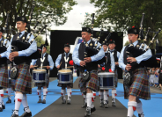 Lorient, musiciens pendant la grande parade du festival interceltique