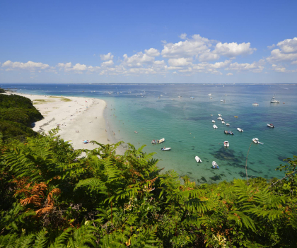 La paradiasiaque Plage des Grands Sables à l'Ile de Groix (Morbihan)