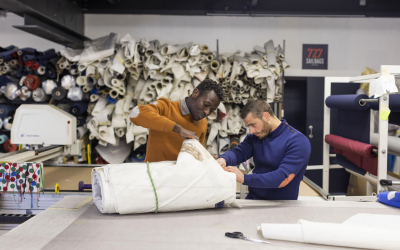 Atelier de production de 727 Sailbags à Lorient La Base (Morbihan)