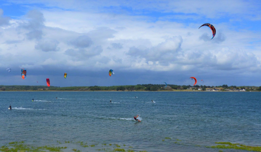 Spot de kite-surf à la Petite Mer de Gâvres (Morbihan)