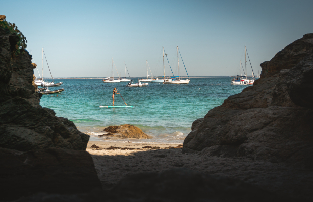 Balade en stand-up paddle à l'île de Groix (Morbihan)