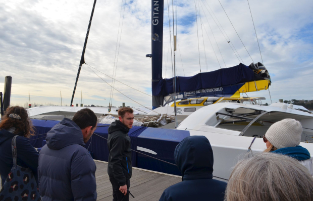 Visite guidée du pôle course au large de Lorient La Base (Morbihan)